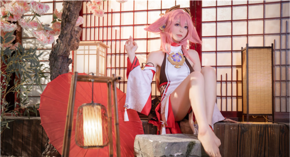 樱岛嗷 八重神子cos 最新cosplay写真分享